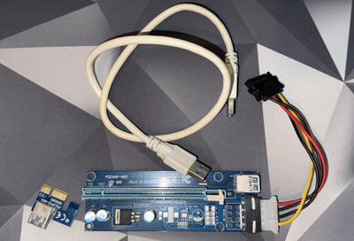 PCIe 1x auf 16x Riser Karte Adapter | PCE164P-N03 | Mining Bitcoin USB Molex