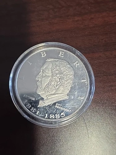 1 Oz Proof Silver Round.  Tested