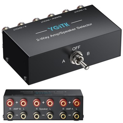 YGiTK 21in12Out Amp Amplifier Speaker Switch Selector Box,2Way Audio Switcher...