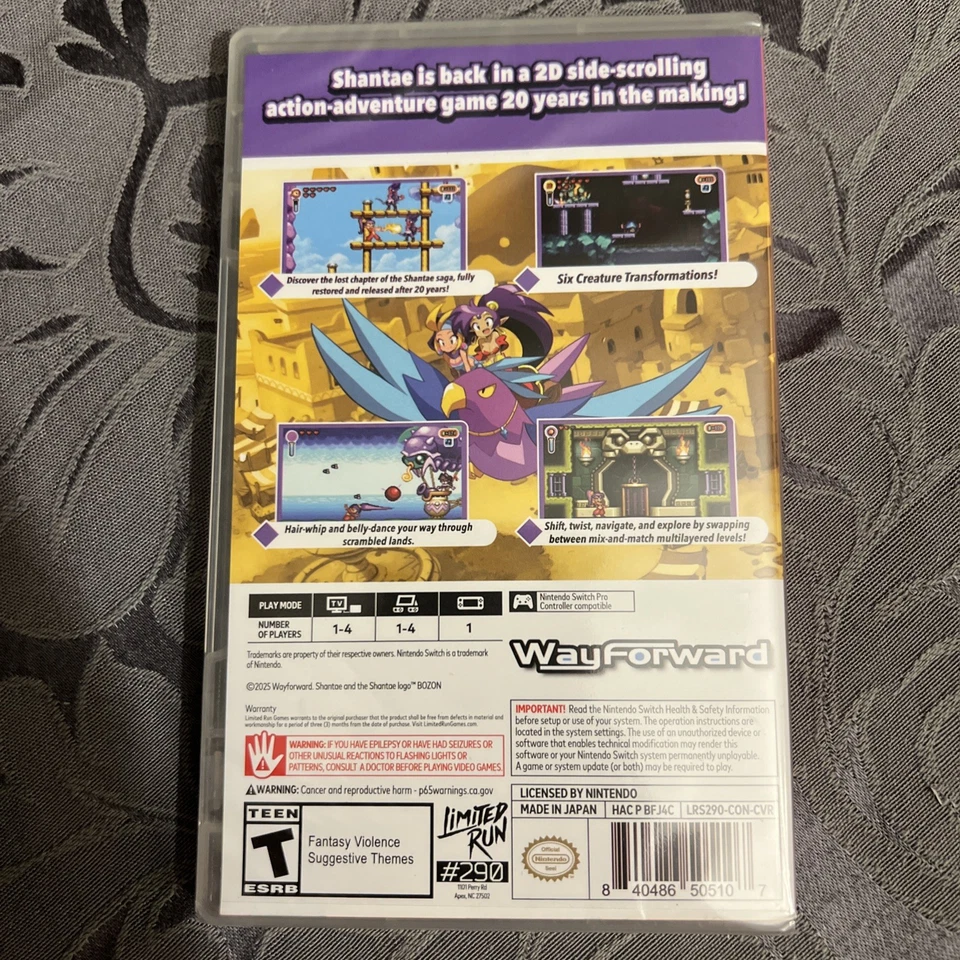Shantae Advance: Risky Revolution Nintendo Switch New 10 Year Anniversary LRG - Image 2 of 2