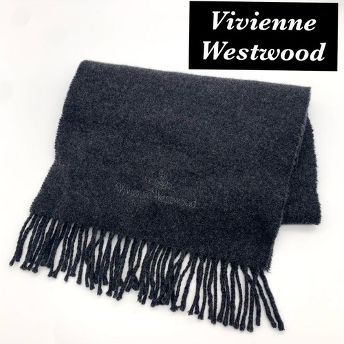Vivienne Westwood Women Wallet Vintage Made In Italy Top Quality Wool Scarf Grey