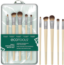 Daily Defined Eye Brush Kit + Storage Tray, Eco-Friendly Makeup Brushes for Liqu