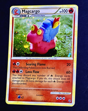 2010 Pokemon MAGCARGO Undaunted Set COSMOS HOLO Rare HGSS Card 6/90 DOUBLE SWIRL