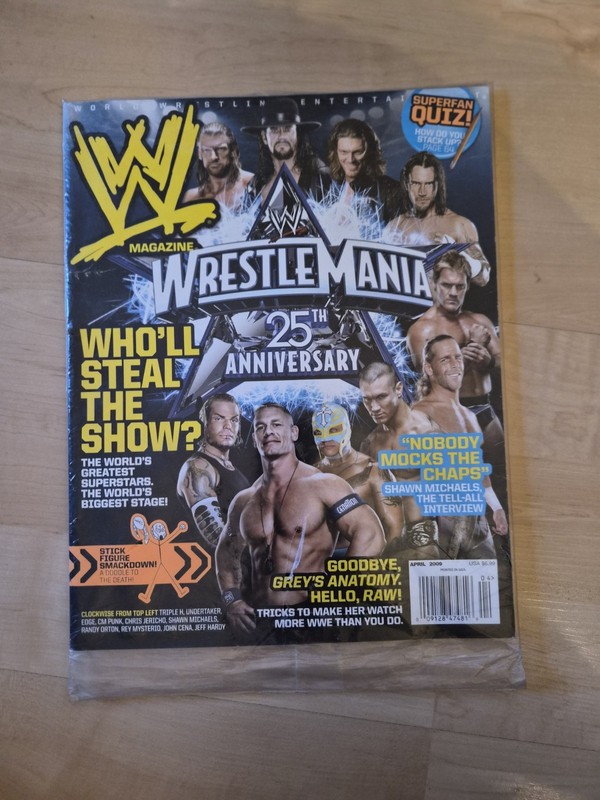 WWE Magazine Wrestlemania 25th Anniversary 2009 Sealed John Cena