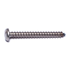  8 x 1-1/2" 18-8 Stainless Steel Slotted Pan Head Sheet Metal Screws