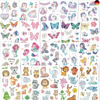 KIHONI Kinder Tattoo Mädchen Temporäre Tattoos zum Aufkleben Kindertattoos M