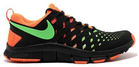 Nike Free Trainer 5.0 Training Shoes Mens 9 Black Orange Green 579813-003 Nike Free Trainer 5.0 NRG Black Neon Crimson for Sale  main image 3