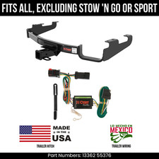 For 01-03 Caravan Trailer Hitch W 4 Pin Wiring Excl Stow N Go Or Sport Curt 4k