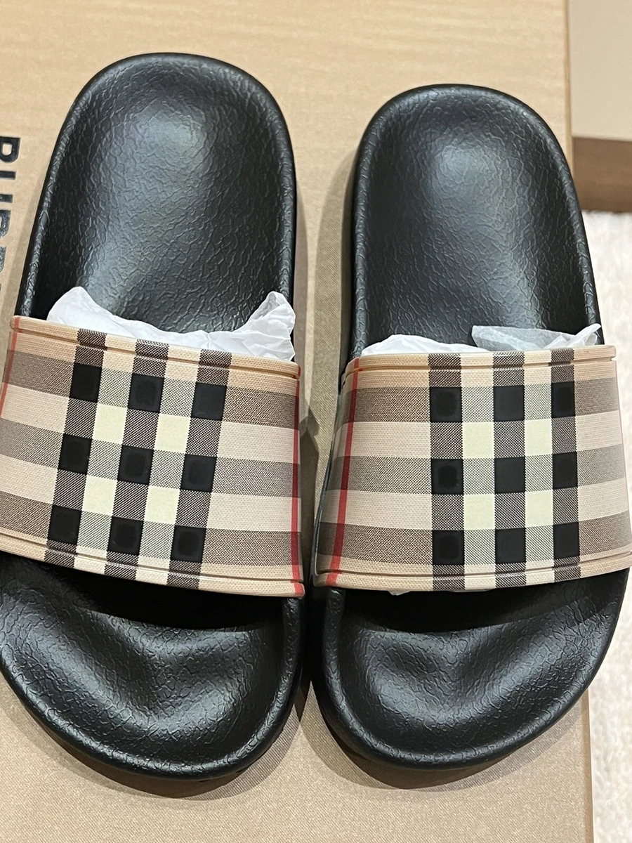 Burberry Kids Sliders Flip Flops Check New Size 28 29 31 eBay