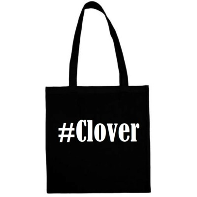 Tasche Beutel Baumwolltasche #Clover Hashtag Einkaufstasche Schulbeutel Turnbeut