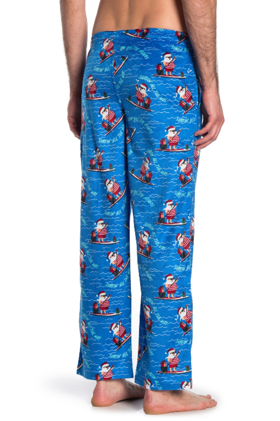 Мужские пижамные штаны из микрофлиса с праздничным принтом Hawke - Co, Санта Клаус, M