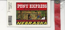 Vintage Vinyl decal Pony Express Station Nebraska  Baxter Lane