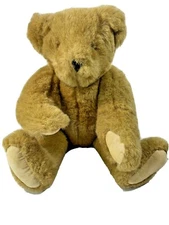 Vintage Vermont  Teddy  Bear 16" Poseable  Fully Jointed Golden Tan Bear 1997