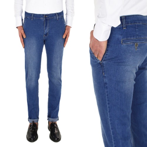 Jeans Uomo Leggero Blu Nero Pantalone Casual Tasca America 44 46 48 50 52 54 - Imagen 3 de 40