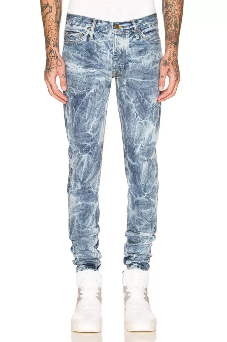Fear of God Fifth Collection Selvedge Denim Holy Water Blue Jeans Size 28