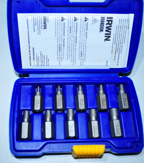 HANSON 10 Pc Hex Head MultiSpline Screw Extractors Set Made in USA