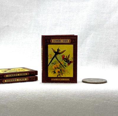 1:6 Scale Miniature Illustrated Bird Book - Handmade For Dollhouses & Model Scenes