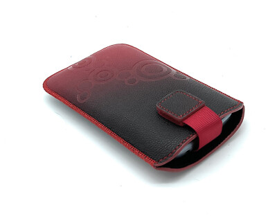 Handy Tasche schwarz rot für Alcatel 3082x Schutz Hülle Etui