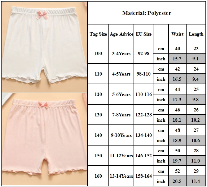 Kids Girls Teenager Safety Under Skirt Shorts Underwear Underpants Clothes 3-14T - Image 4 of 4