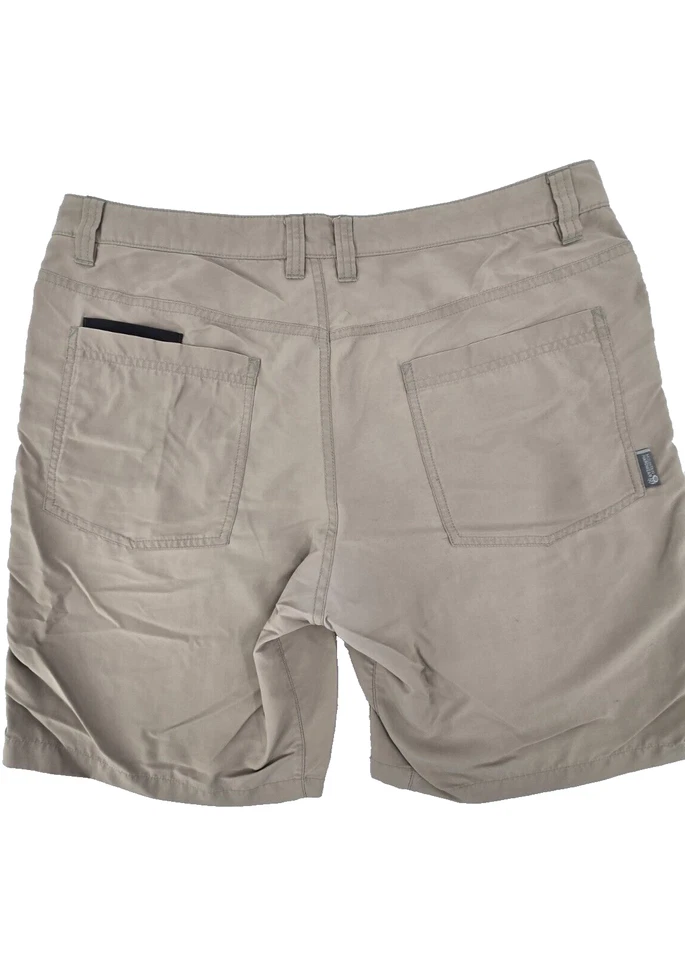 Mountain Hard Wear Shorts 33 Beige Cotton Flat Front Casual Hiking Men Foto 2 de 4