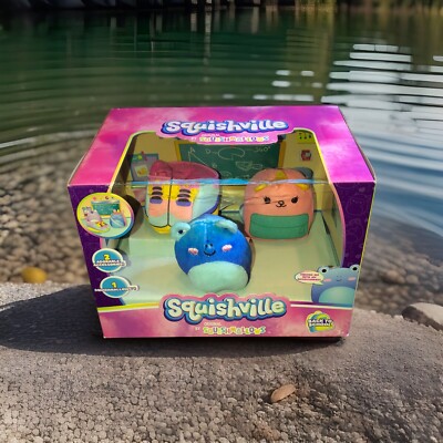 NIB Squishville by Squishmallows Kitchen Set Stuffed Toy Blue