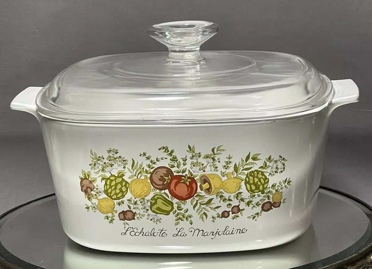 Vintage Corning Ware 3 Quart Casserole Dish L'Echalote La