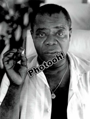 Louis Armstrong Stunning Headshot Celebrity REPRINT RP #5778