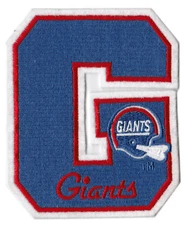 NEW YORK GIANTS NFL FOOTBALL VINTAGE 5" LETTER G TEAM LOGO PATCH