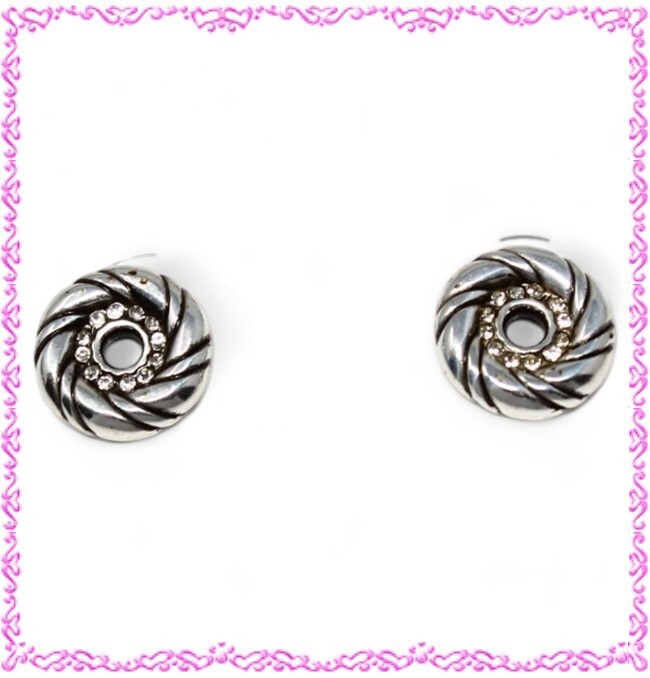 Brighton Inner Circle Round Crystal Post Earrings - image 1