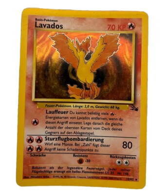 Pokémon Lavados 12/62 DE Holo Rare Fossil 1999