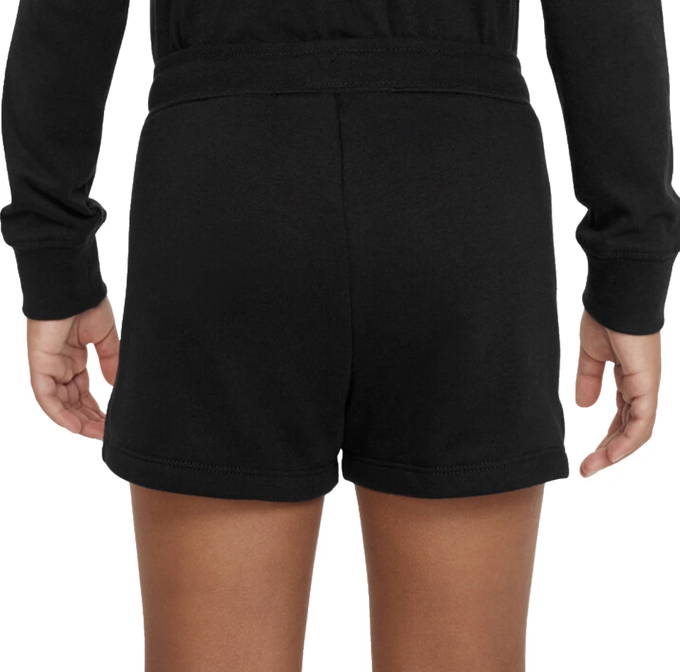 耐克 Little Kids' Girls' Club 抓绒短裤 尺寸 6 (5-6) 黑色 粉红色 — 第 2/4 张图片