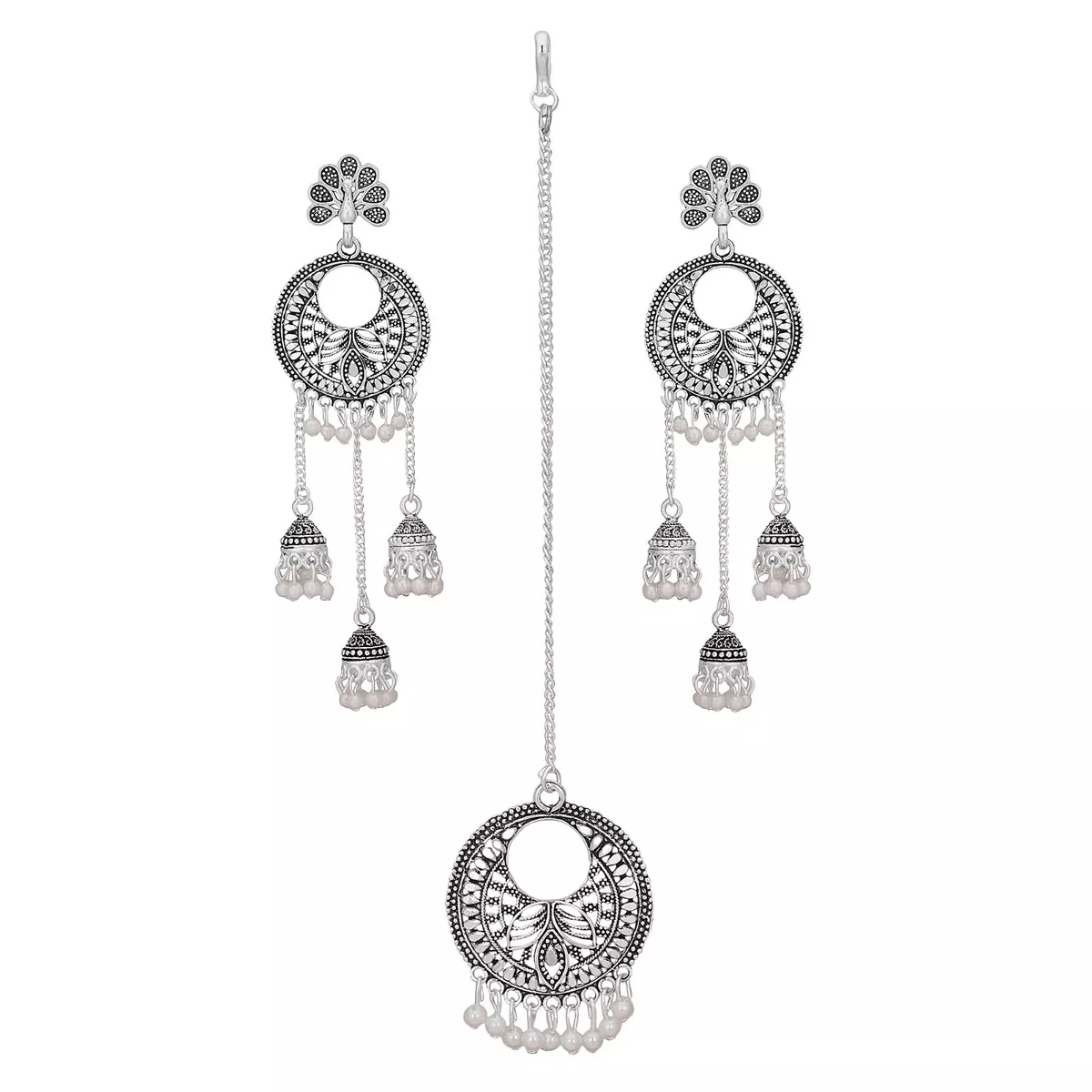 German silver maang clearance tikka