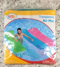 VTG Sand N Sun Inflatable Air Mattress Pool Raft Float Blue Swimming 6 Ft x 27"