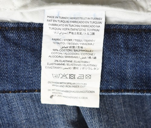 Gant Regular Straight Jeans Pour Hommes W35/L34 Schnurrhaare Denim Décoloré Bleu - Foto 6 di 8