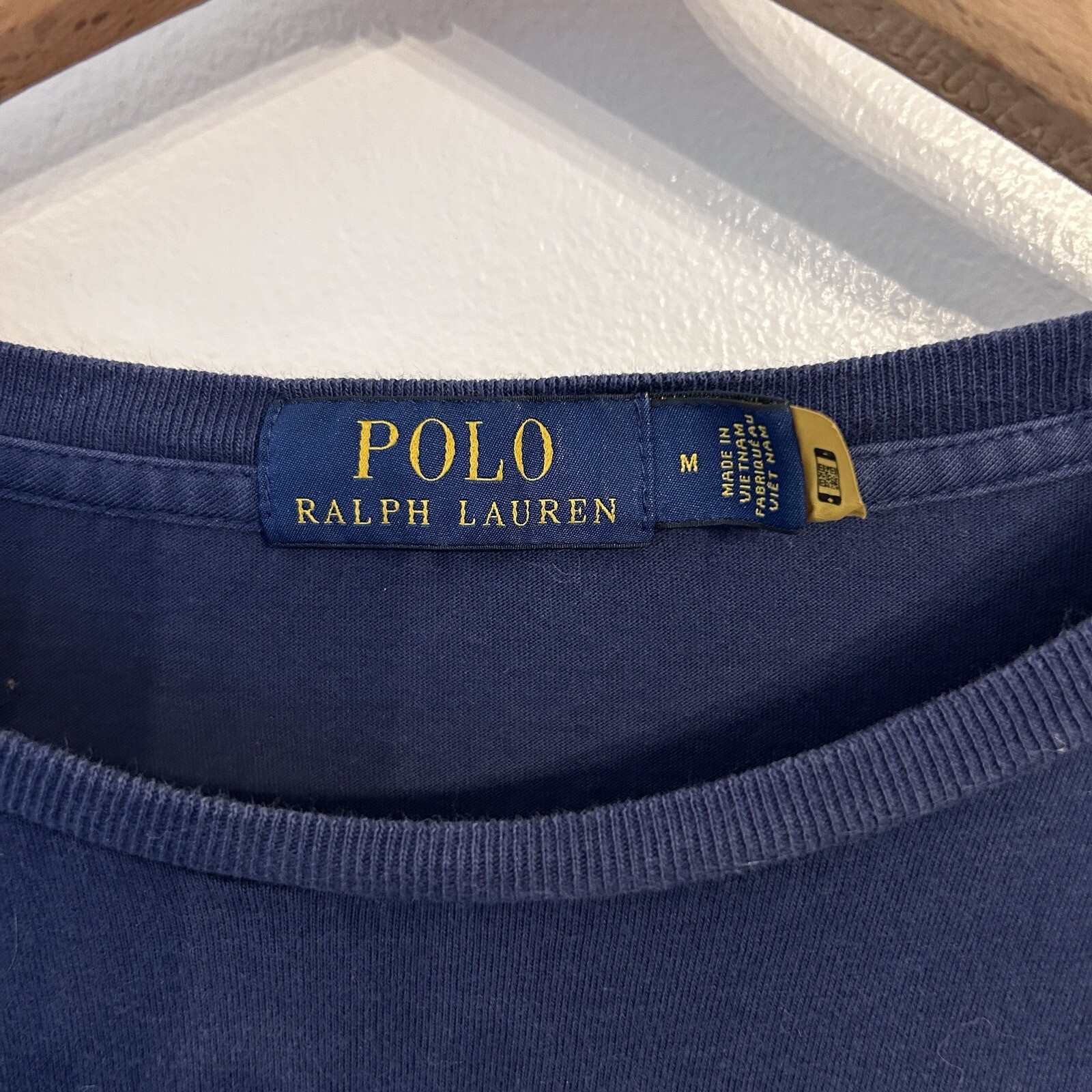 Polo Ralph Lauren Uomo T shirt blu M grande logo pony grafica scritta arcobaleno