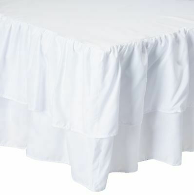 American Baby Company Double Layer Ruffled Crib Skirt White