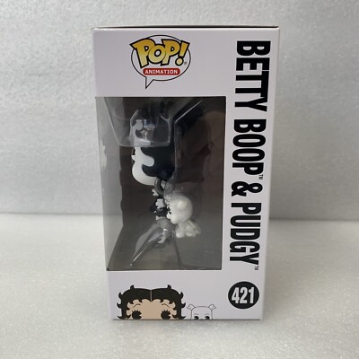Funko POP Animation Betty Boop & Pudgy 421 Black and White RARE