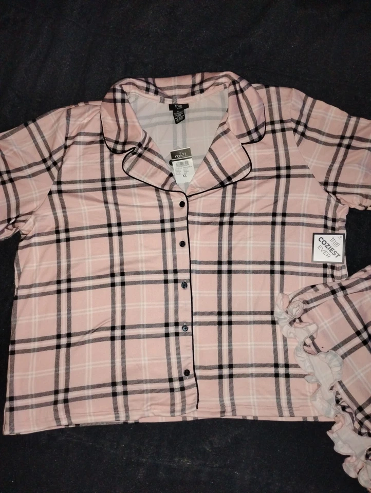 Juego de pijama de franela a cuadros de 2 piezas talla XL ¡NUEVO! ¡Súper suave!  Foto 2 de 3