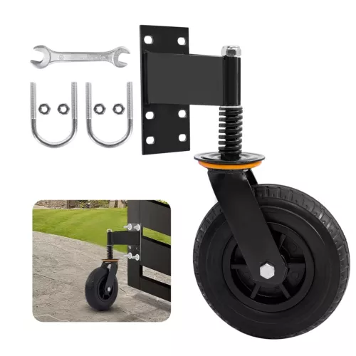 Double Gates Rotation Spring Loaded HEAVY DUTY Casters 2x Gate Wheels Swing - Picture 15 of 17