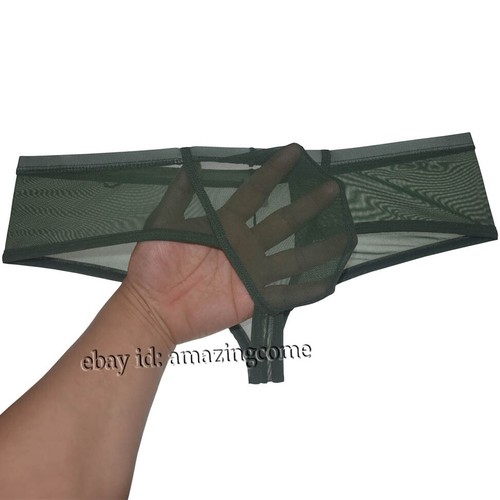 Men's See-through Brazilian Bikini Underwear Contour Pouch Hipster Boxer Thong - Picture 38 of 45