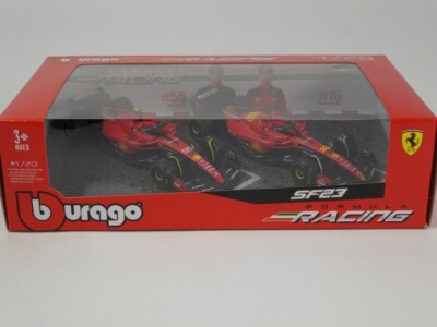 Burago Set 2 X Ferrari SF-23 Leclerc Italian Gp + Sainz F1 2023 1/43 18-36839