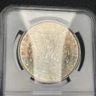 1902 O S$1 MS 63 NGC Rainbow Toned Reverse Morgan Silver Dollar 90% Graded Slab