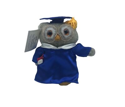 Hallmark Owl Plush Whoo's The Smartest Hat Pops Up Graduation Gift With TAGS 9''