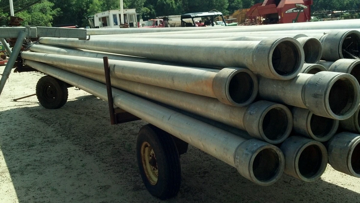 44) Lengths PVC 8 Gated Irrigation Pipe Adam Marshall Land, 52 OFF