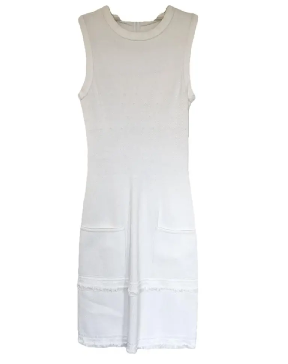 Alaïa White Raffia Robe Bora Bora Mini Dress UK10 UK