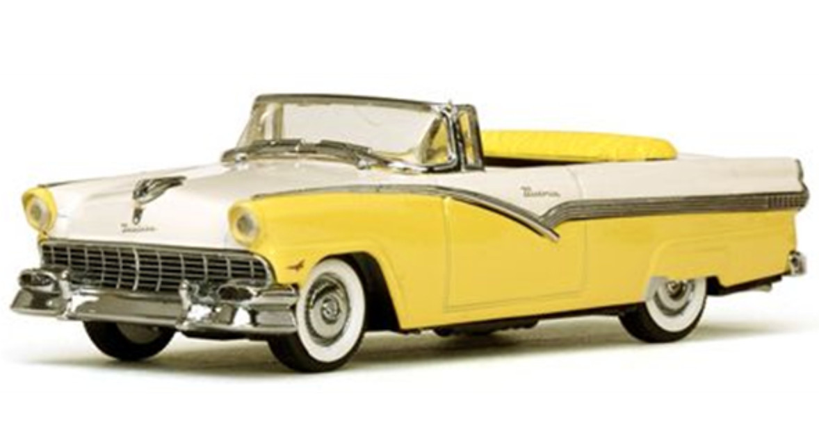 VITESSE,  Ford Fairline Open Convertible 1956 Yellow/White, 1:43 Scale