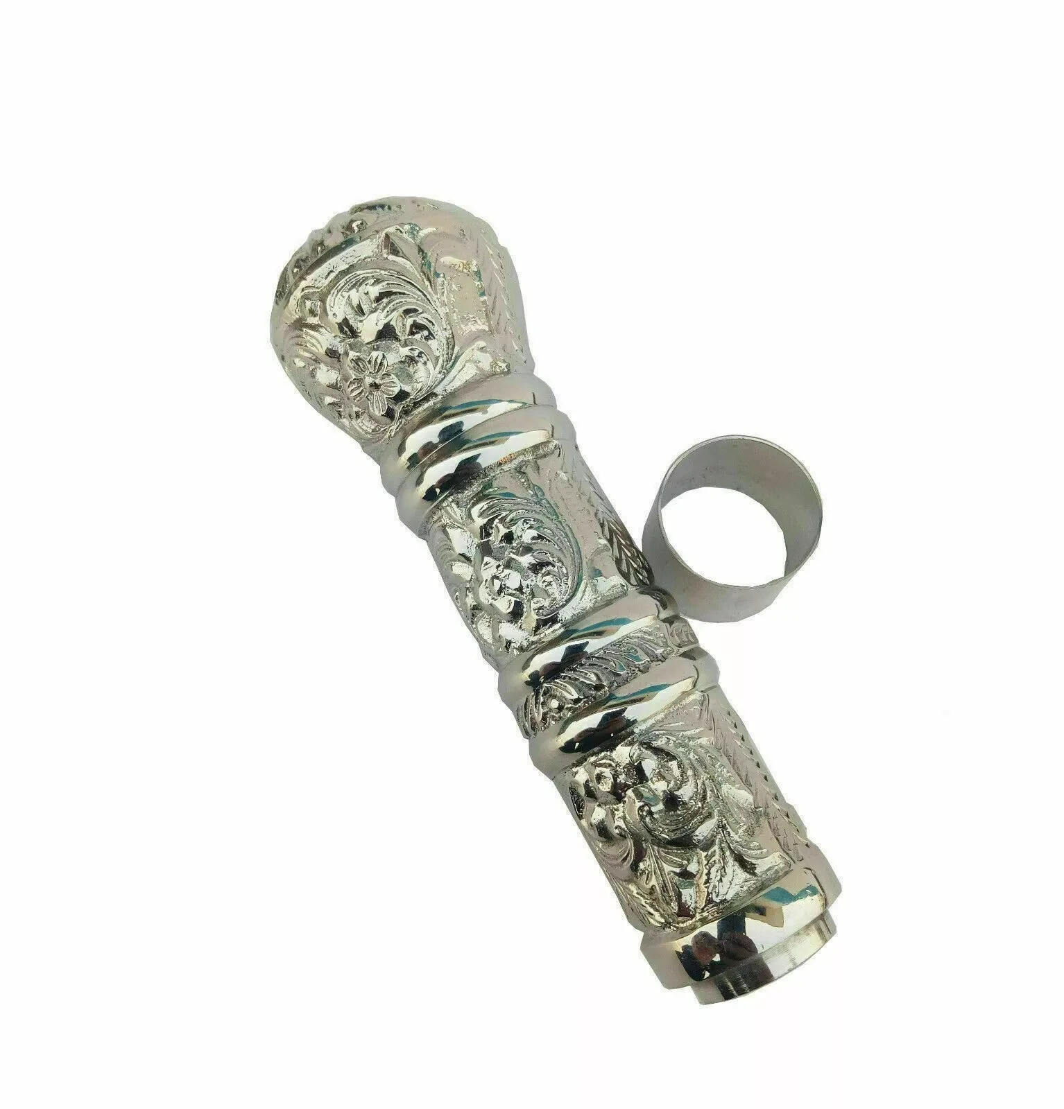 Victorian Solid Chrome Designer Only Brass Handle… - image 6