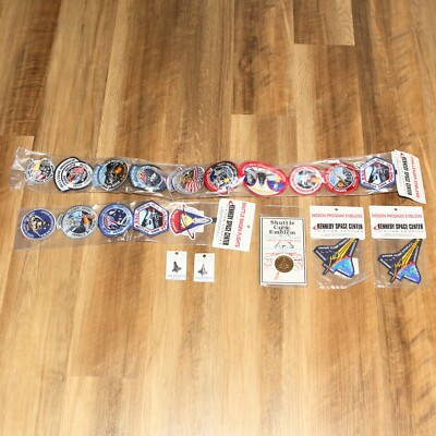 Vintage Apollo Mission Challenger Kennedy Space Center Souvenir Patches LOT  