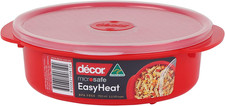 Image of Microsafe 750ML Round Food Container - Microwave, Freezer, Dishwasher Safe, Red