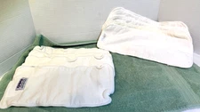 Cloth Diaper Insert Pads Lot of 8 Cutie Bootie Baby Boutique & Alvababy White